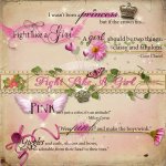Fight Like A Girl WordArt Set Fight Like A Girl WordArt Set