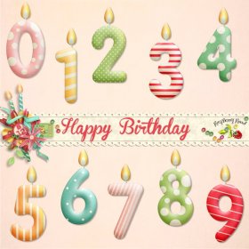 Happy Birthday Candle Numbers