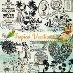 Tropical Vacation Stamp Set Tropical Vacation Stamp Set