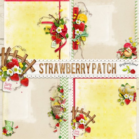 Strawberry Patch Stacked Papers