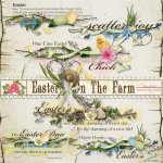 Easter On The Farm WordArt Easter On The Farm WordArt