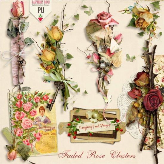 Faded Rose Side Clusters - Click Image to Close