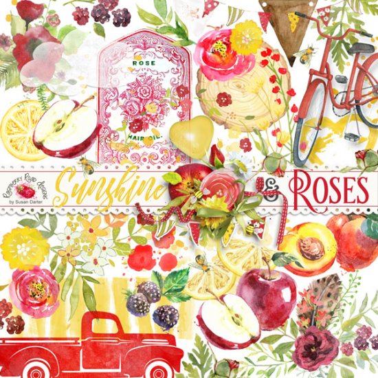 Sunshine And Roses Watercolors - Click Image to Close