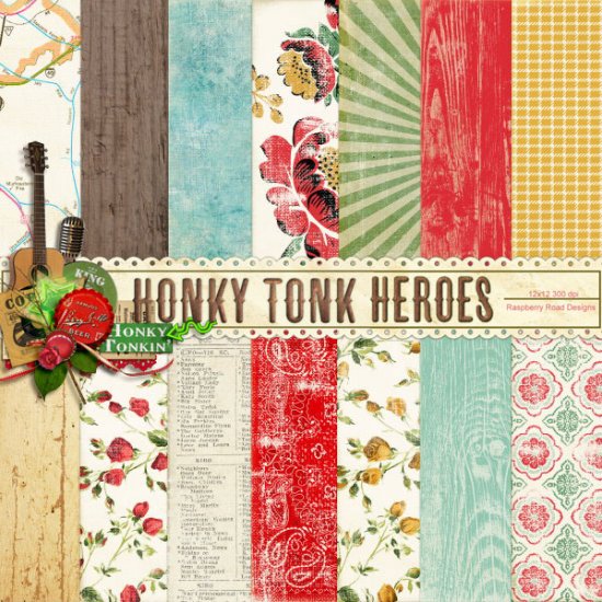 Honky Tonk Heroes Paper Set - Click Image to Close