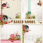Baked Goods Stacked Paper Set Baked Goods Stacked Paper Set