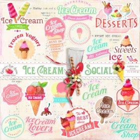Ice Cream Social Sticker Set
