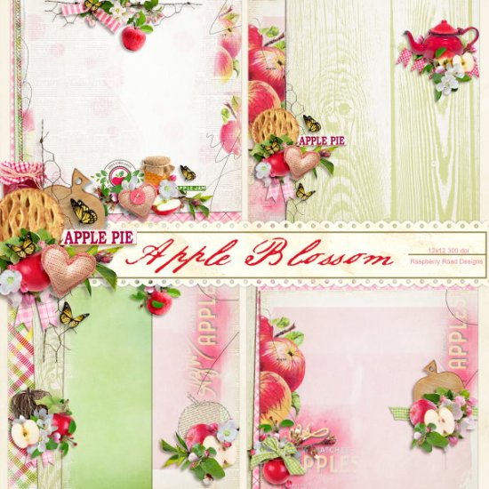 Apple Blossom Stacked Papers - Click Image to Close