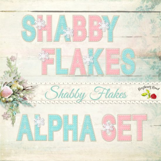 Shabby Flakes Alpha Set
