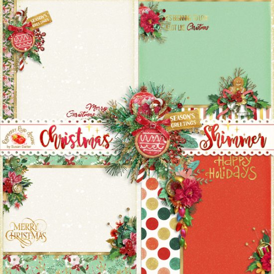 Christmas Shimmer Stacked Papers