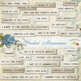 Faded Memories WordArt