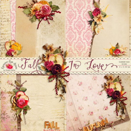 Fall In Love Stacked Papers