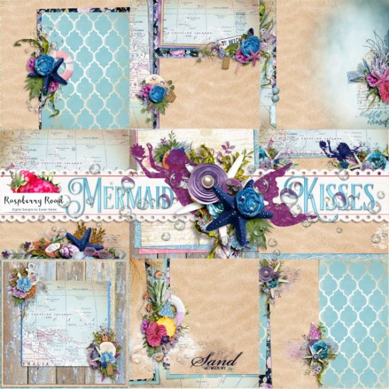 Mermaid Kisses Stacked Papers - Click Image to Close