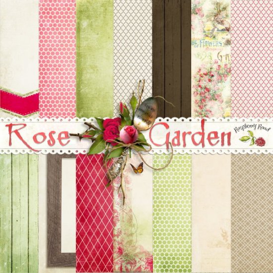 Rose Garden Paper Set - Click Image to Close