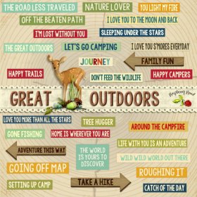 Great Outdoors Word Art