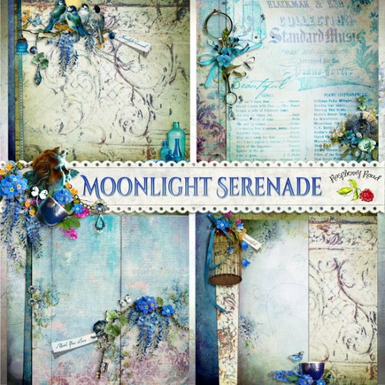 Moonlight Serenade Stacked Papers - Click Image to Close