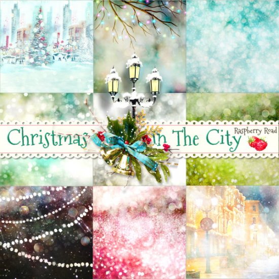 Christmas In The City Bokeh Papers