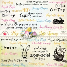 Hop Into Spring Word Art