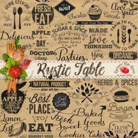 Rustic Table Word Arts