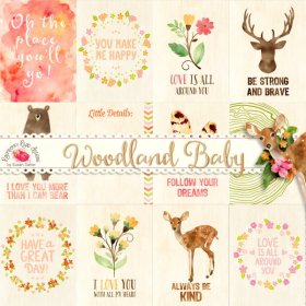 Woodland Baby Journal Cards