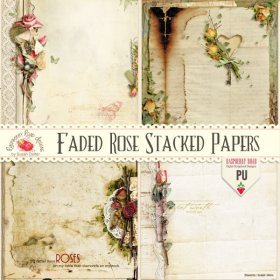 Faded Rose Stacked Papers