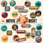 Movie Night Charm Set Movie Night Charm Set