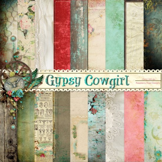 Gypsy Cowgirl Paper Set - Click Image to Close