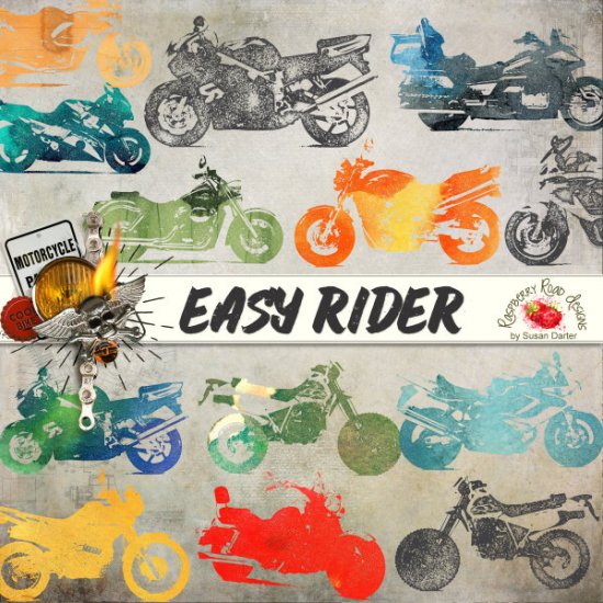 Easy Rider Motorcycle Stamps - Click Image to Close