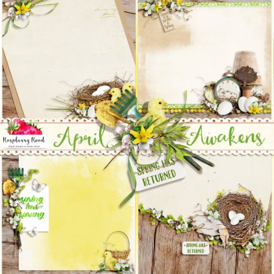 April Awakens Stacked Papers - Click Image to Close