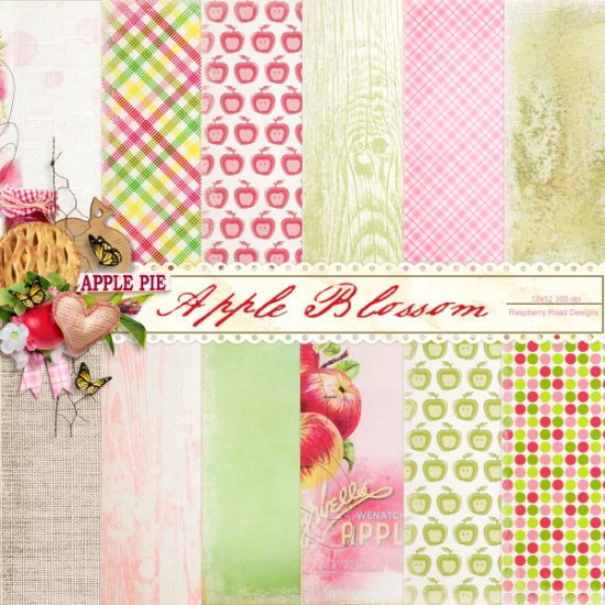 Apple Blossom Paper Set - Click Image to Close