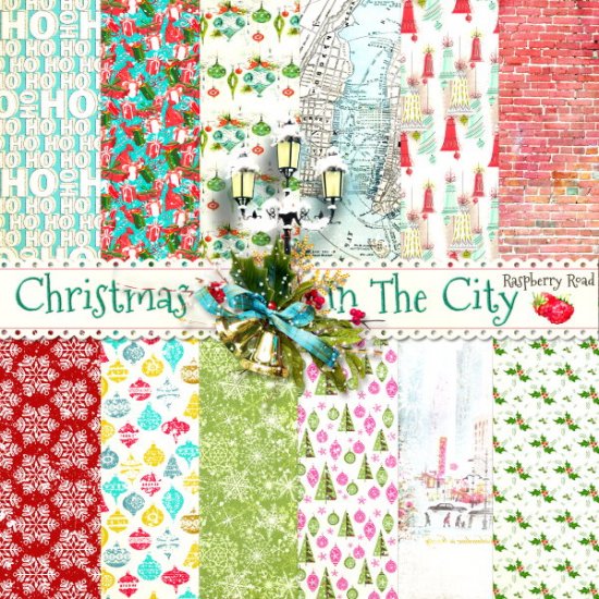 Christmas In The City Patterned Paper