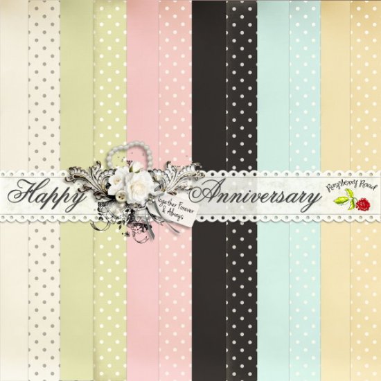 Happy Anniversary Dotts Solids - Click Image to Close