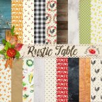 Rustic Table Paper Set Rustic Table Paper Set