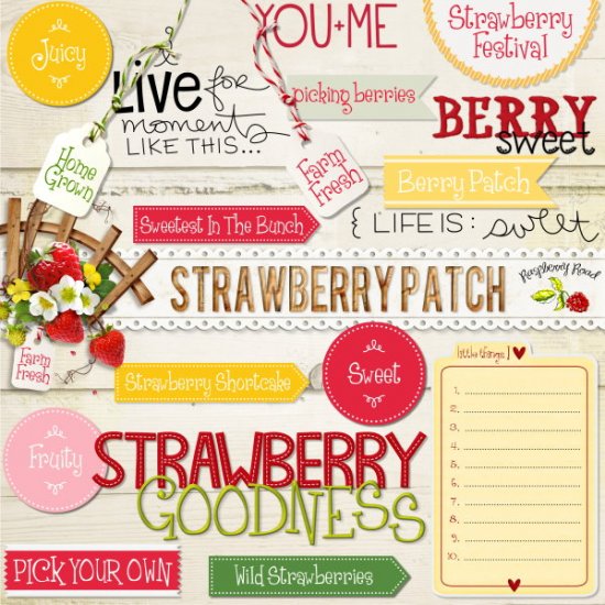 Strawberry Patch WordArt - Click Image to Close