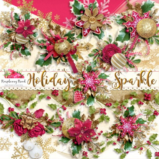 Holiday Sparkle Side Clusters