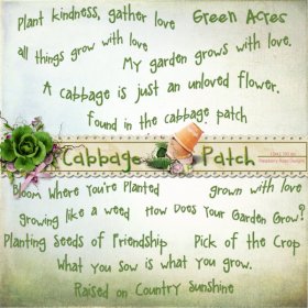 Cabbage Patch WordArt Set