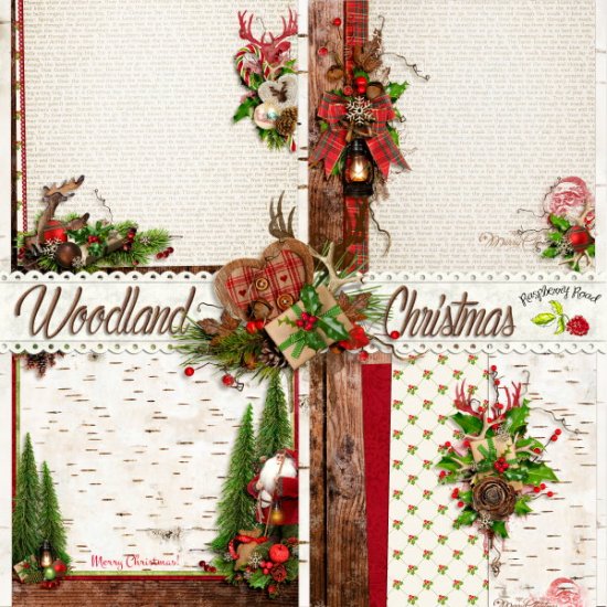 Woodland Christmas Stacked Papers - Click Image to Close