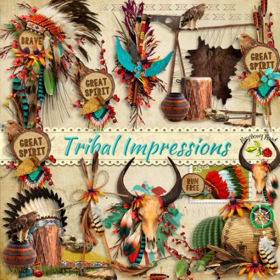 Tribal Impressions Side Clusters