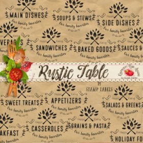 Rustic Table Food Labels