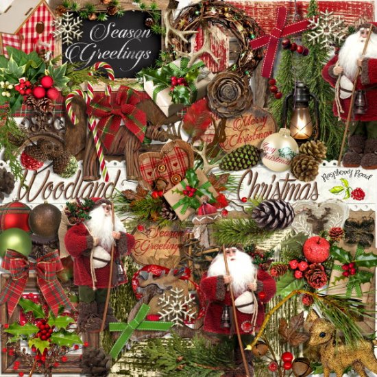 Woodland Christmas Element Set - Click Image to Close