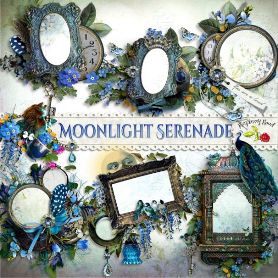 Moonlight Serenade Cluster Set - Click Image to Close