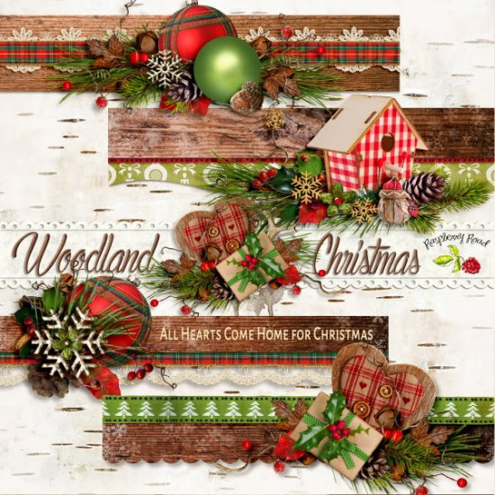 Woodland Christmas Stacked Bottoms - Click Image to Close