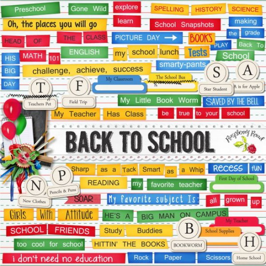Back To School Word Art - Click Image to Close