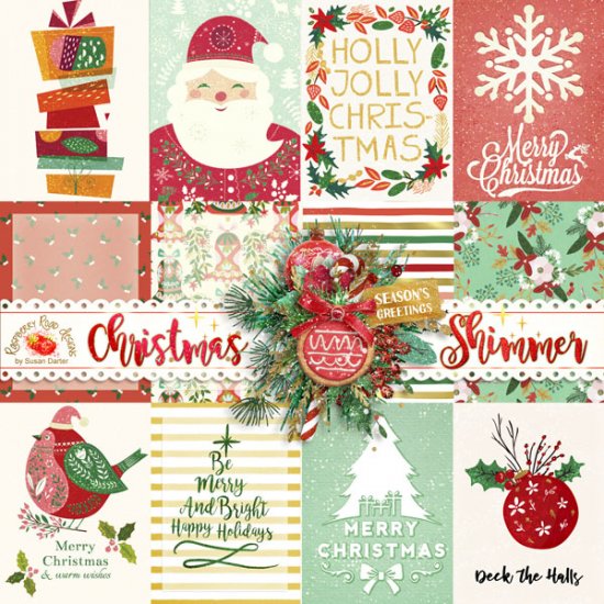 Christmas Shimmer Journal Cards