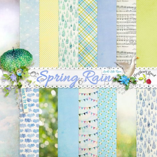 Spring Rain Paper Set