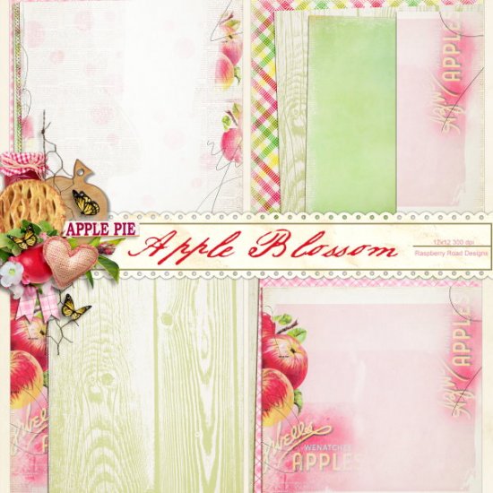 Apple Blossom Layered Papers - Click Image to Close