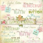 Cute As A Button WordArt Cute As A Button WordArt
