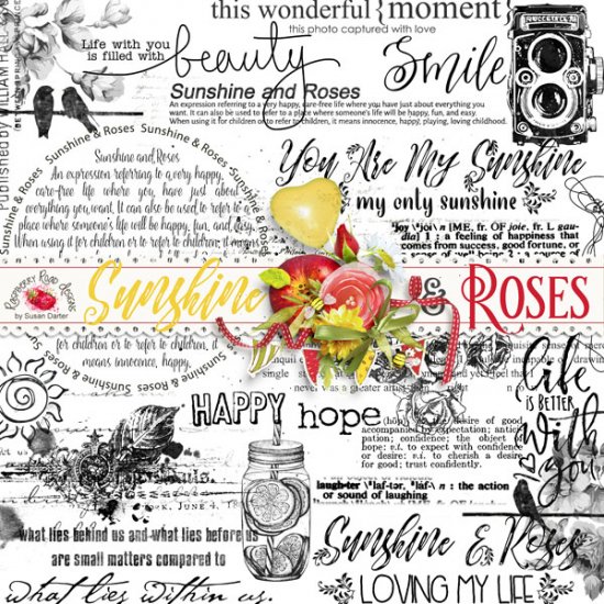 Sunshine And Roses Stamp Set - Click Image to Close