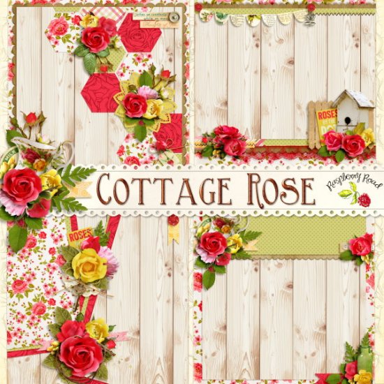 Cottage Rose Stacked Papers