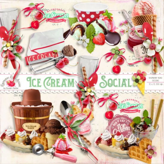Ice Cream Social Side Clusters Set 2