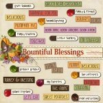 Bountiful Blessings Word Art Bountiful Blessings Word Art